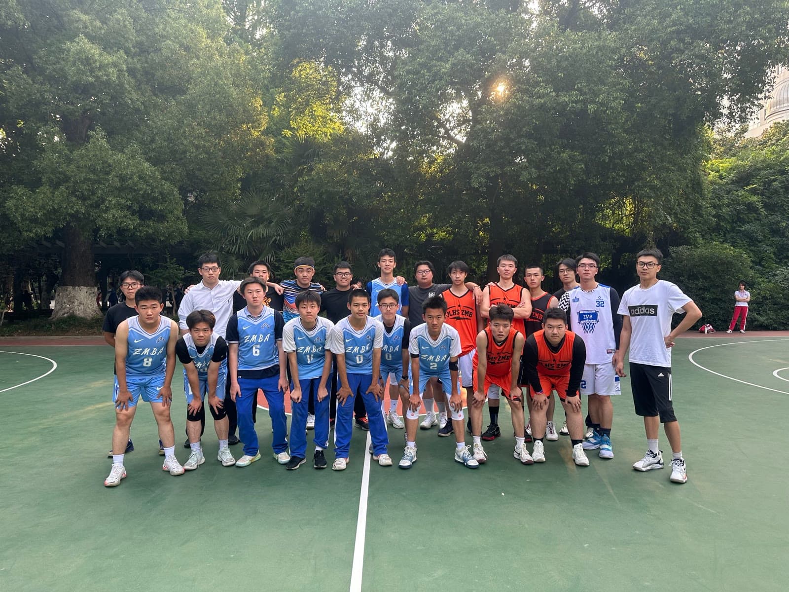 ZMBA group photograph on the outdoor basketball court, dated May 25, 2023.